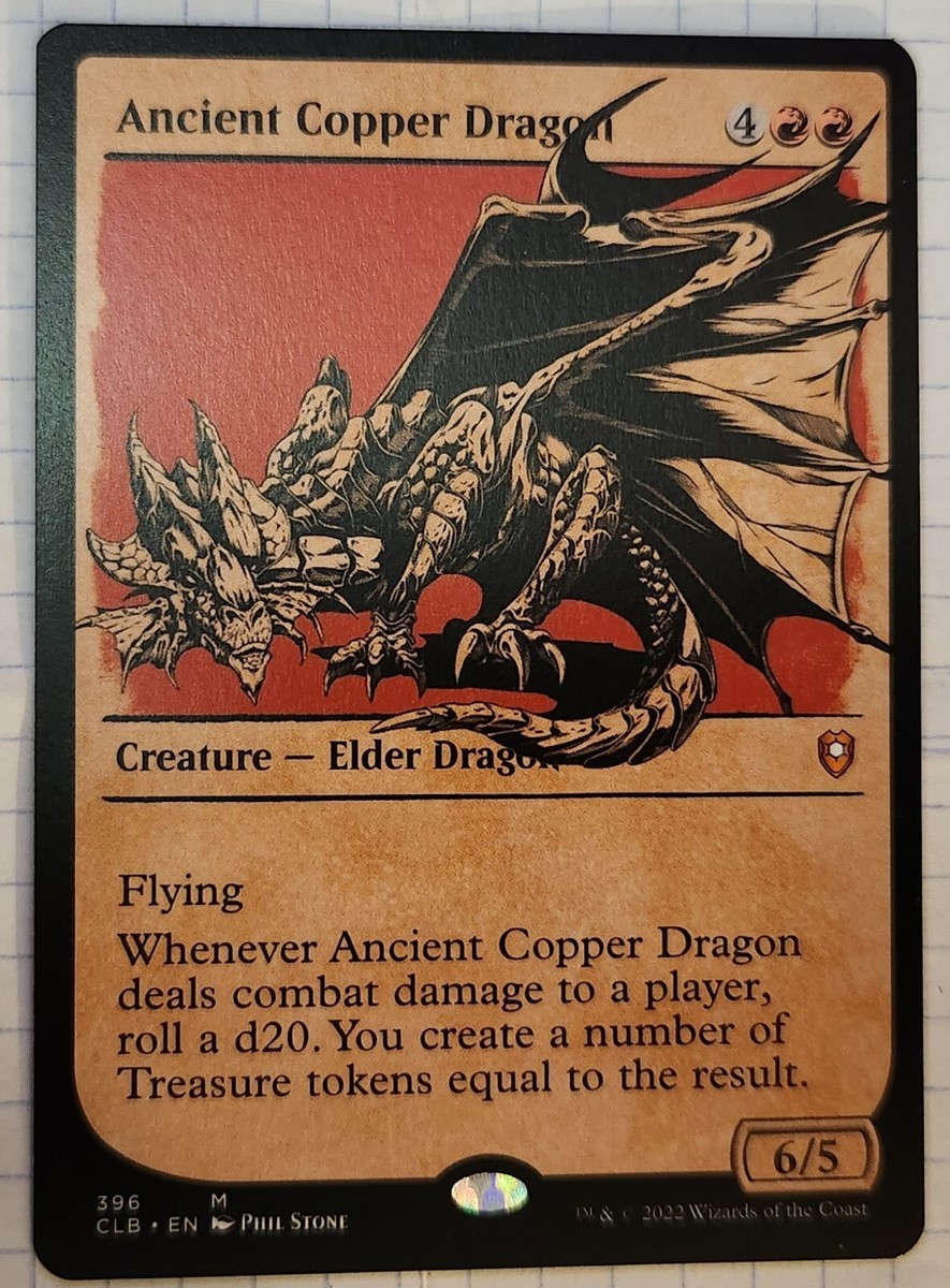 Ancient Copper Dragon Showcase MTG CLB 396 Near Mint English