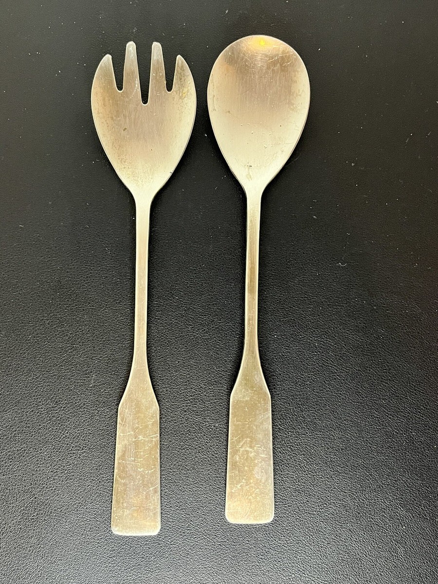 MK ZN4 Vintage Silver Plated Salad/serving Fork & Spoon Set Some