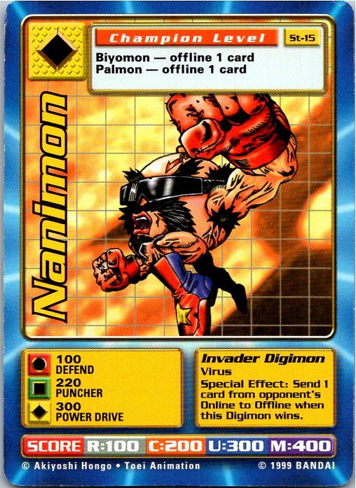 1999 Digimon First Edition CCG Card ST-15 Nanimon | eBay