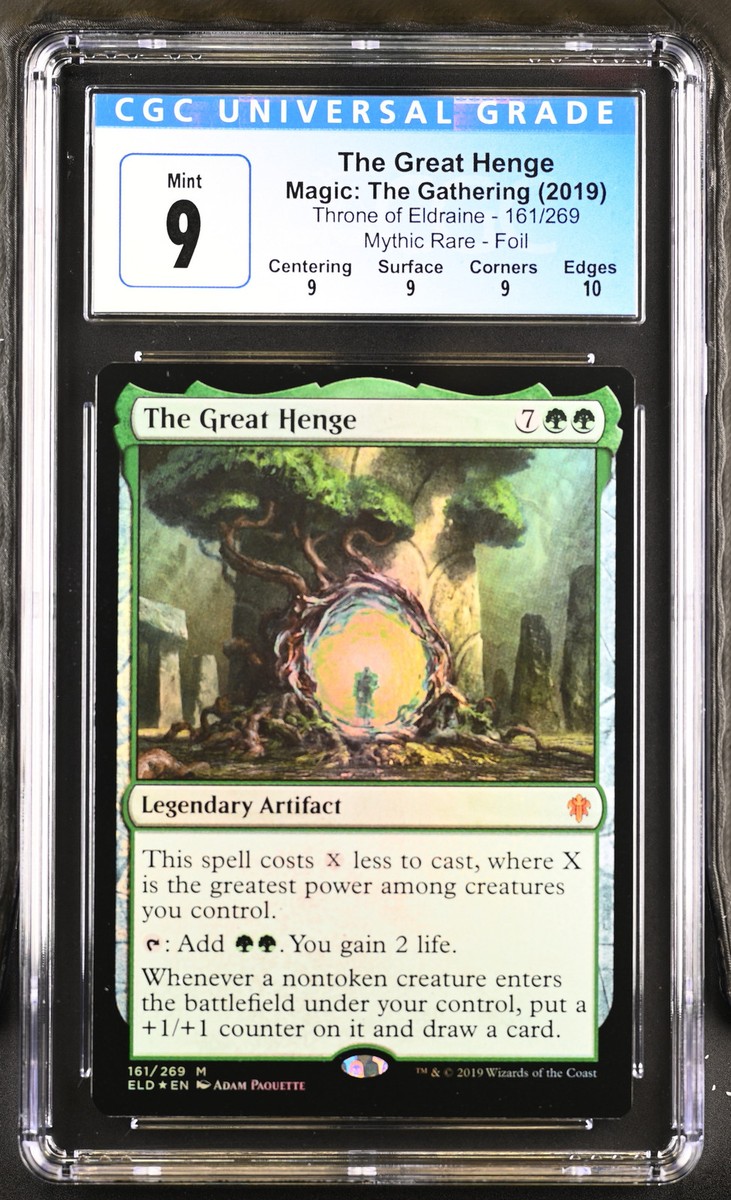THE GREAT HENGE Throne of Eldraine Foil Mythic CGC 9 Q+ Mint MTG