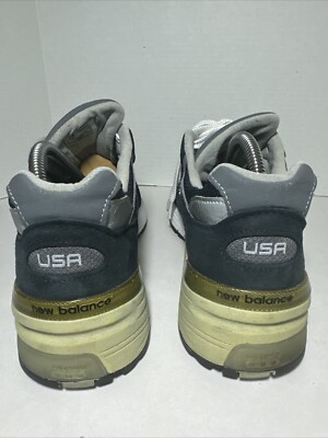 New Balance 992 Navy Blue Grey Made In USA Sz 10.1/2-2A W992NV
