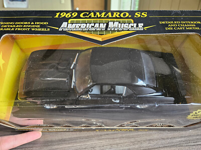 American Muscle 1969 Chevrolet Camaro SS Black 1:18 Die Cast Model