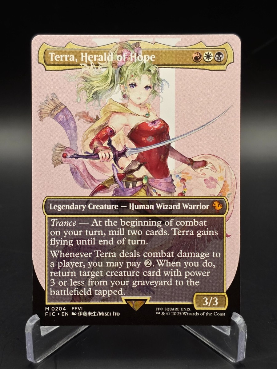 Terra Herald of Hope Borderless 0204 MTG Commander FINAL FANTASY
