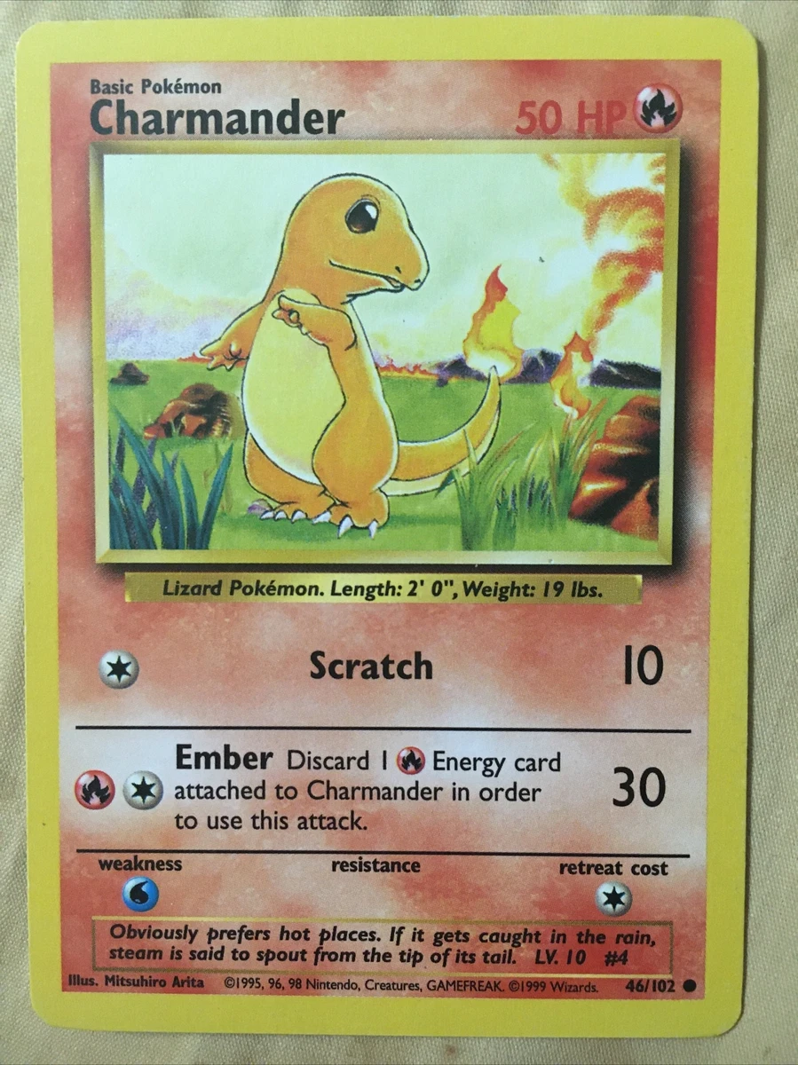 Charmander Pokémon TCG Base Set Individual Collectible Card Game