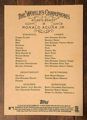 2019 Topps Allen & Ginter Ronald Acuna Jr, Allen & Ginter X #25