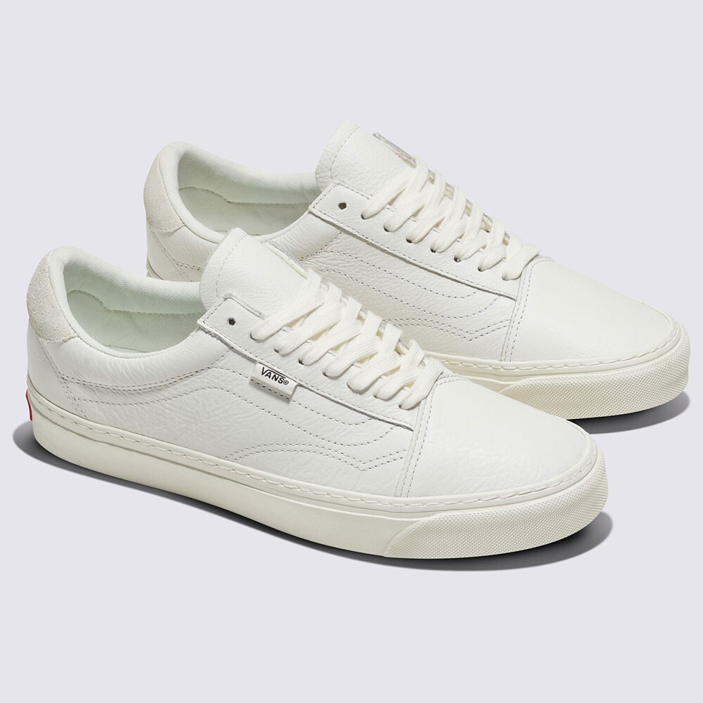 Vans Genuine Leather Old Skool Lux Skate Sneakers Shoe White