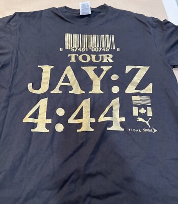 Jay-Z 4:44 Tour Tidal Black T Shirt Merch Size Small | eBay