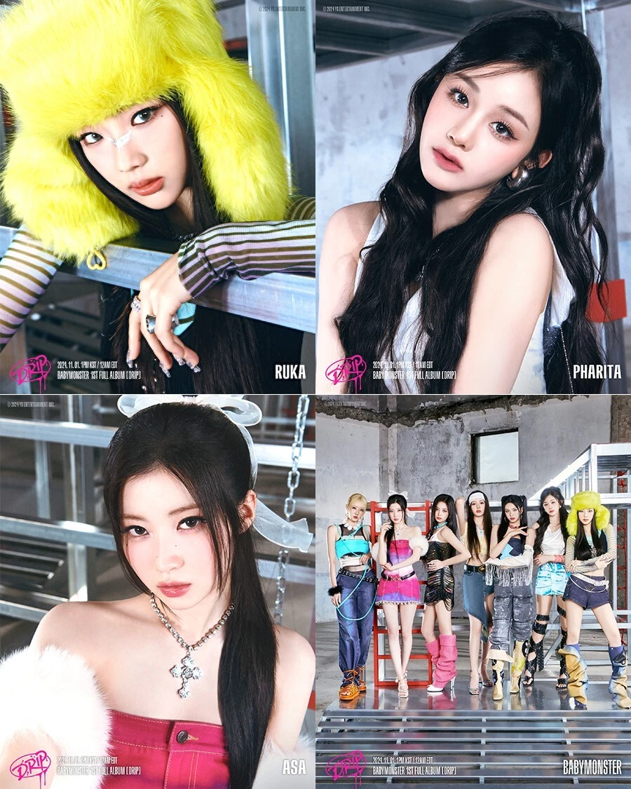 BABYMONSTER DRIP Album YG TAG 7 Ver SET/7 QR Card+7 Photo Book+28