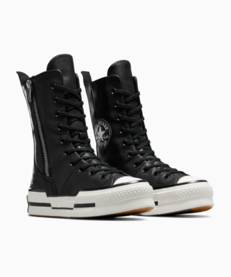 New Converse Women's Chuck 70 Plus X-Hi Leather Shoes - Black