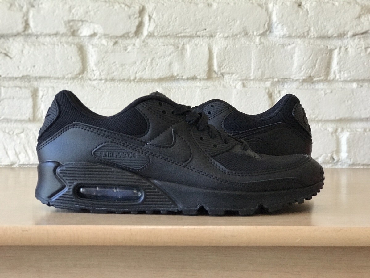 Nike Air Max 90 Triple Black Shoes Sneakers DH8010-001 Women Size