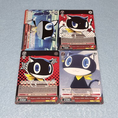 Weiss Schwarz P5 Persona 5 Morgana as MONA 4 Card Set Earnest