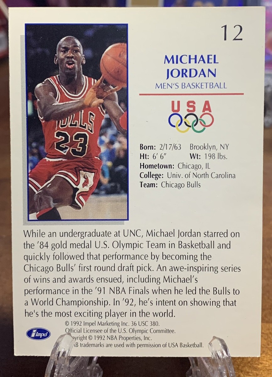Michael Jordan 1992 U.S Olympicards #12 Basketball Card | eBay