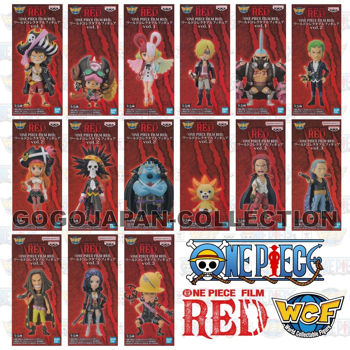 ONE PIECE WCF World Collectable Figure FILM RED vol.1 vol.2 vol.3