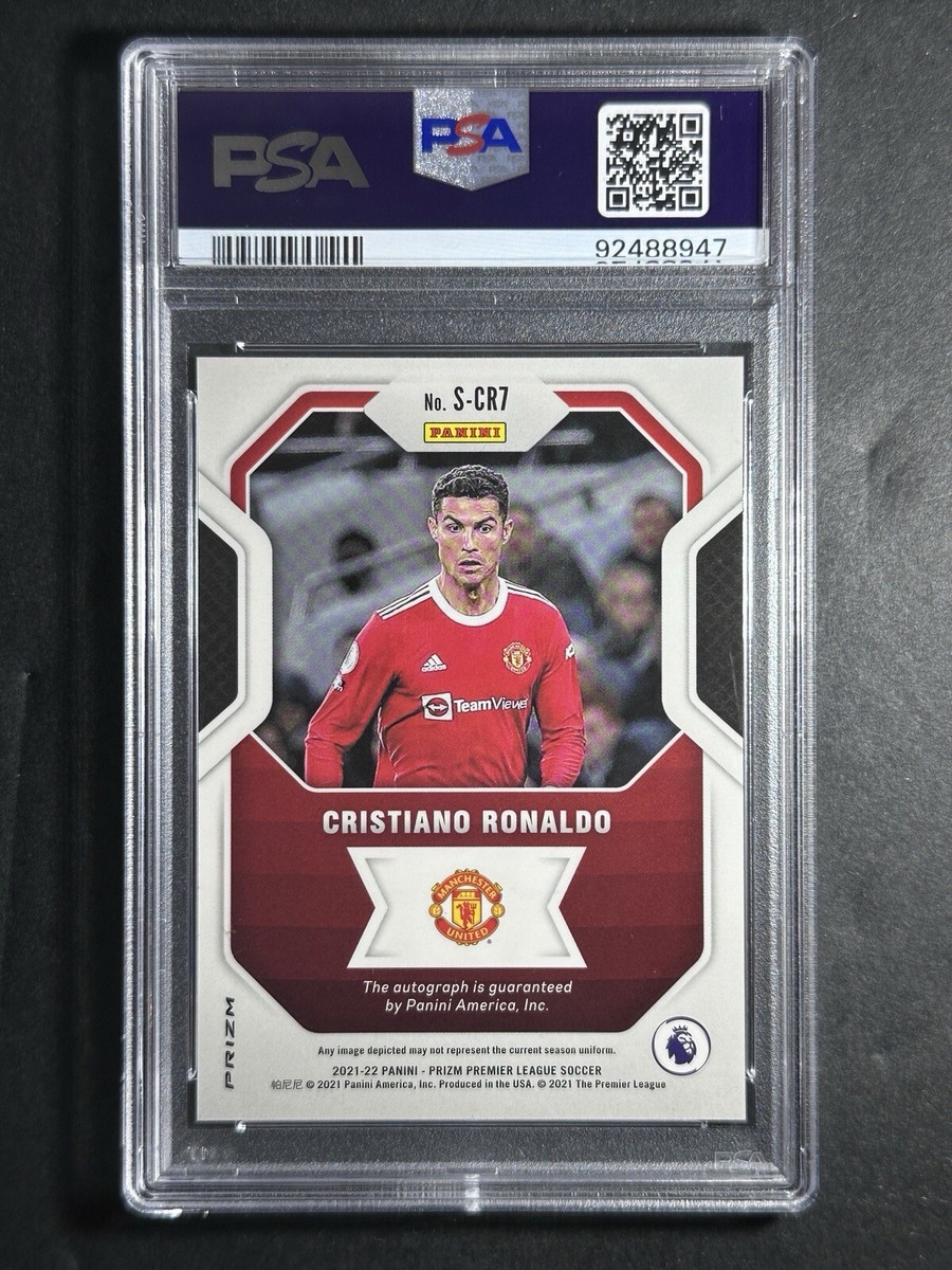 2021-22 Prizm Premier League Cristiano Ronaldo FOTL Blue Shimmer