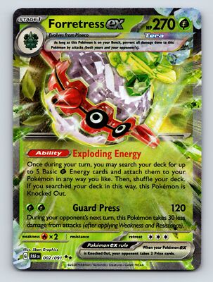 Stage 1 Foretress EX HP 270 Exploding Energy Guard Press Rarity
