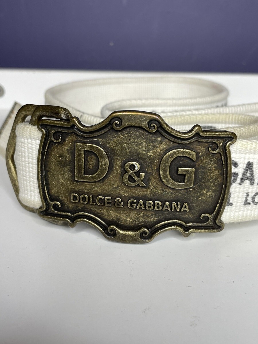 vintage dolce gabbana belt and brass belt buckle y2k designer rare