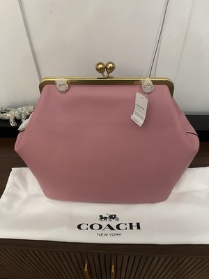 COACH Large Oversized Kisslock Rose pink CBR51 - New w/ Dustbag