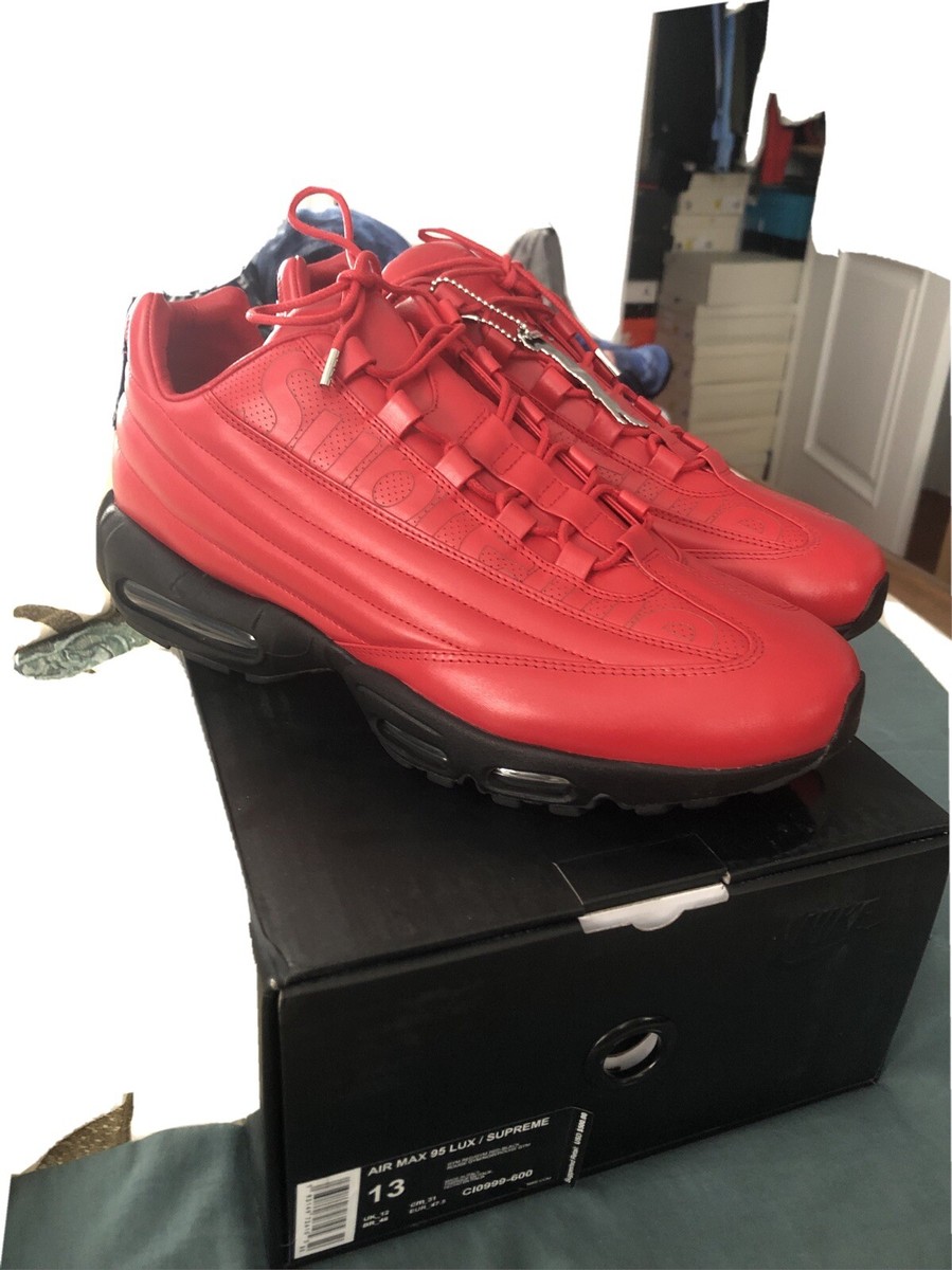 Nike Air Max 95 Lux x Supreme Gym Red 2019 Size 13 SKU: CI0999-600