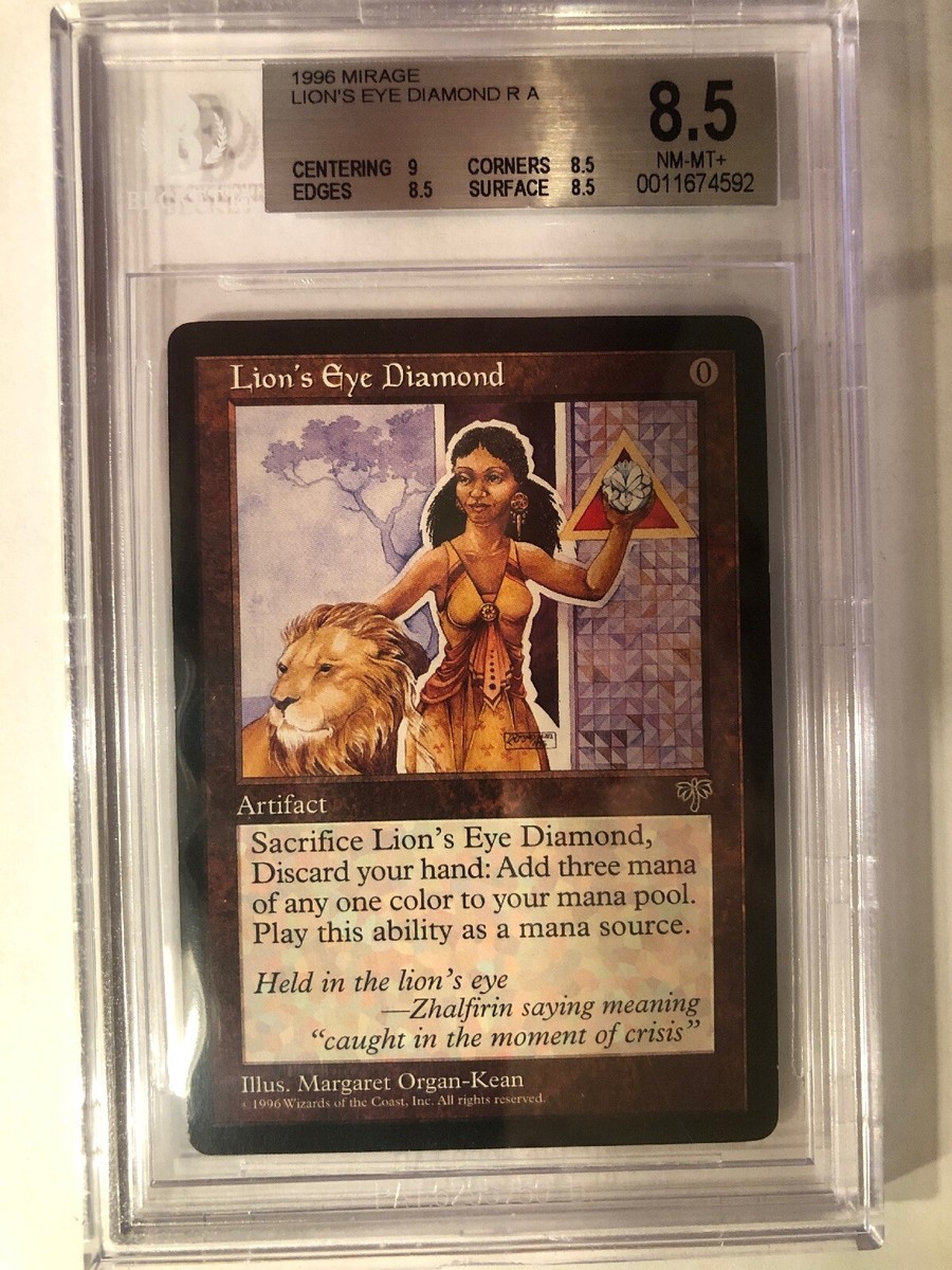 Lion's Eye Diamond MTG Mirage BGS Graded 9/8.5/8.5/8.5 NM-MT+ (RG