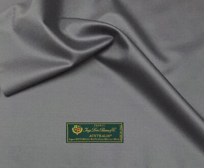 LORO PIANA Suiting Fabric Light GREY Super 150s Wool 