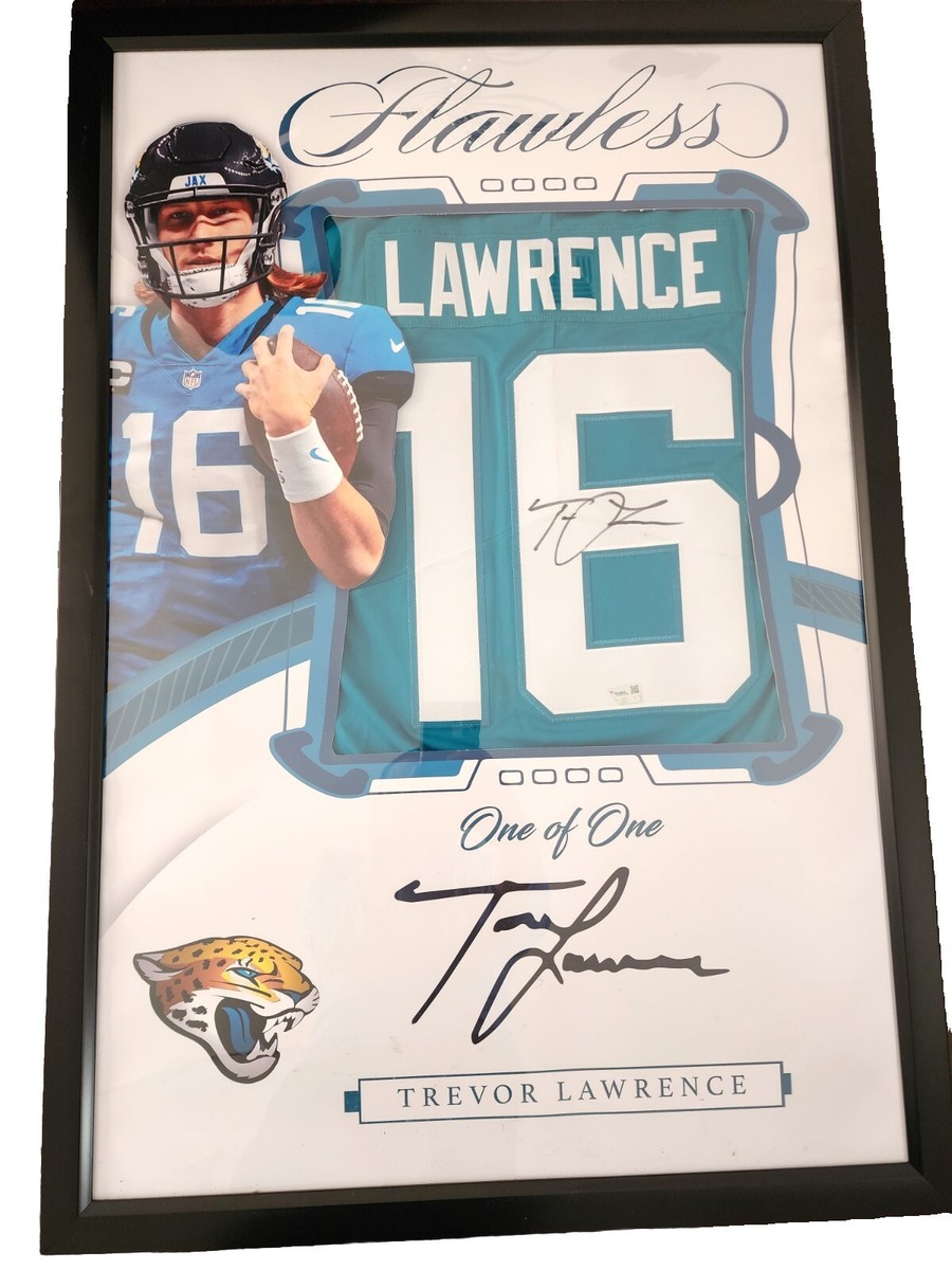 Trevor Lawrence signed jersey poster framed 24×36. Autographed