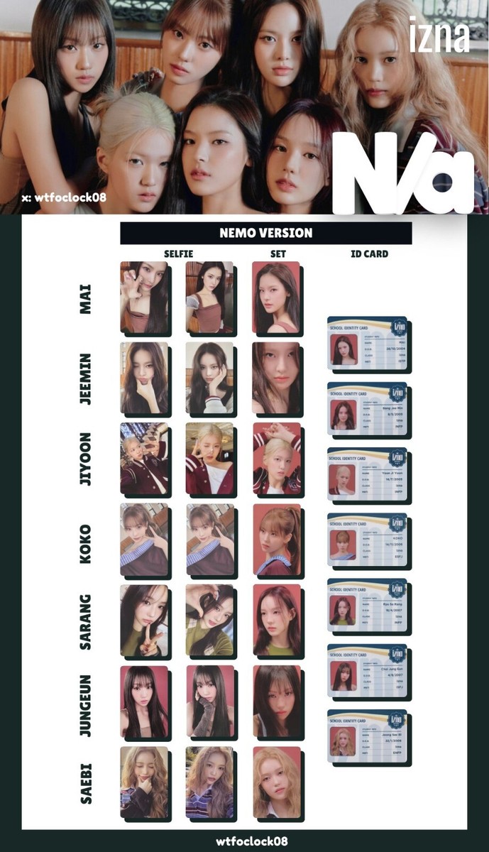 izna n/a na official photocard | eBay