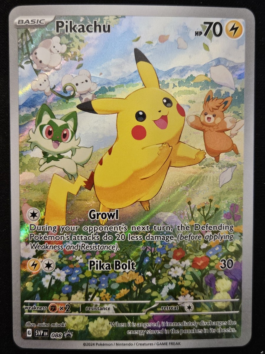 Pikachu SVP088 Black Star Promos FA Paldea Adventure Chest Holo