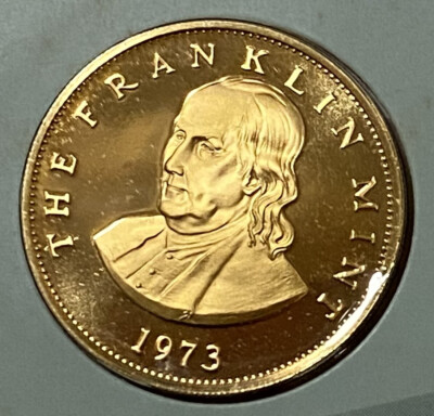 1973 Franklin Mint Ben Franklin Bronze Medal, sealed in package | eBay