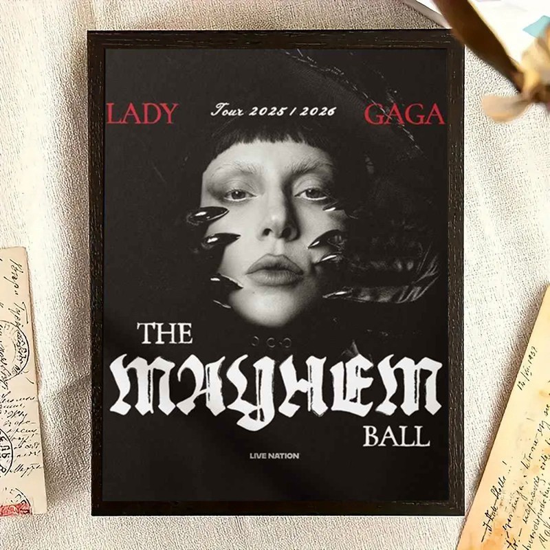 Lady Gaga Tour 2025-2026 The Mayhem Ball Tour Poster | eBay