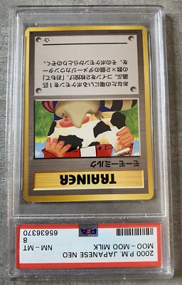 Pokémon Card Japanese Moo-Moo Milk PSA 8 NM-Mint, Neo Genesis
