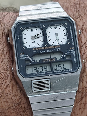 Vintage Men's Watch CITIZEN ANA-DIGI TEMP 8984-086333 ALARM