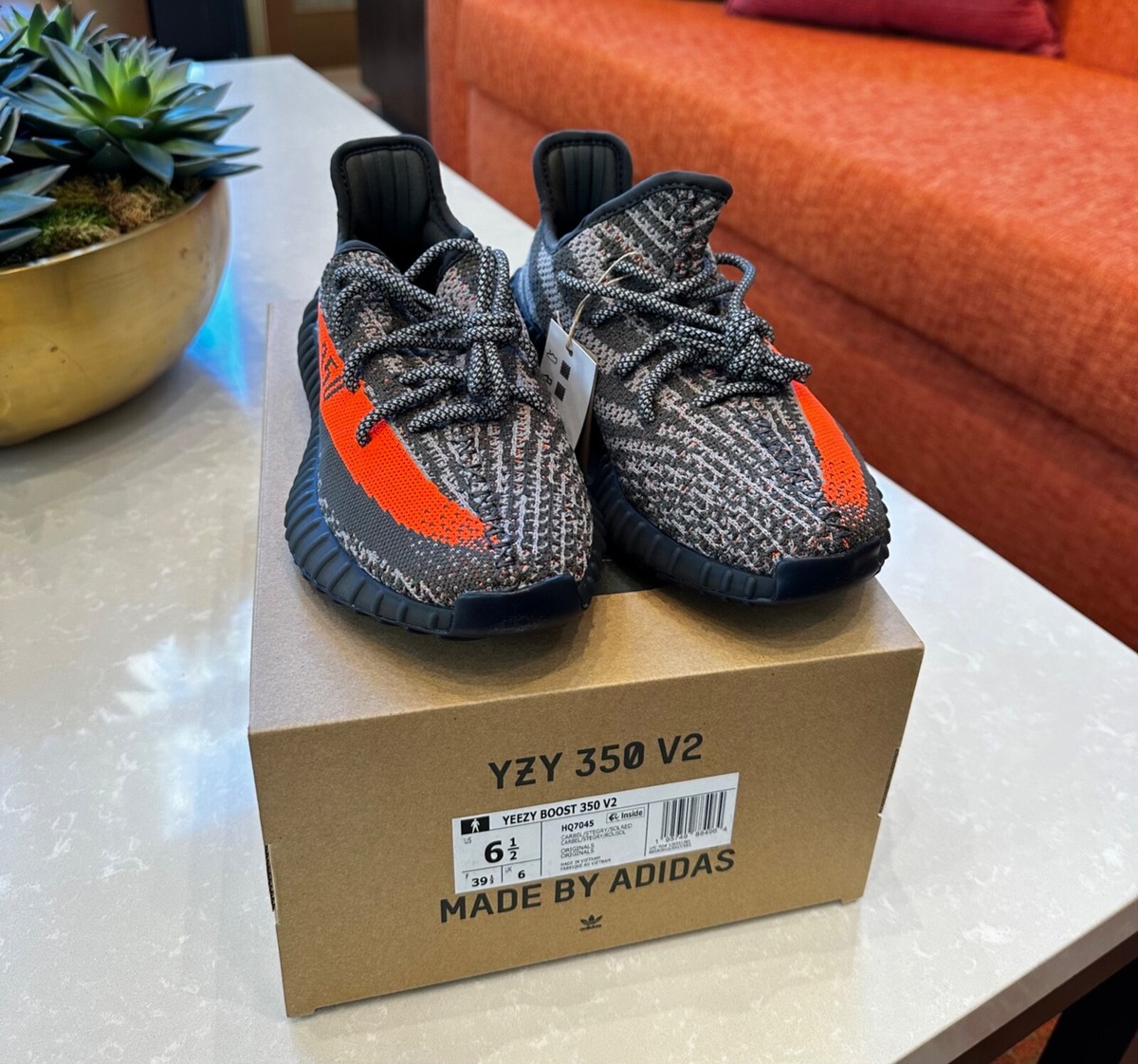 Adidas Yeezy Boost 350 V2 Carbon Beluga Size US 6.5 (men)/ 7.5