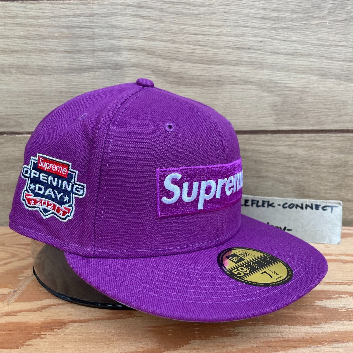 NWT SUPREME NEW ERA Box Logo Opening Day 2021 Grape Icy uv fitted