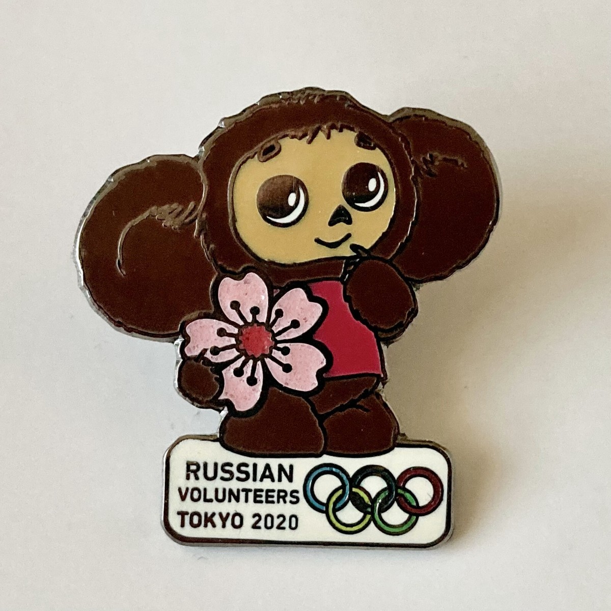 Cheburashka Pin Badge RUSSIAN VOLUNTEERS TOKYO OLYMPICS 2020