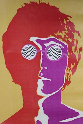 John Lennon The Beatles Psychedelic Art Poster Print 17X11 | eBay