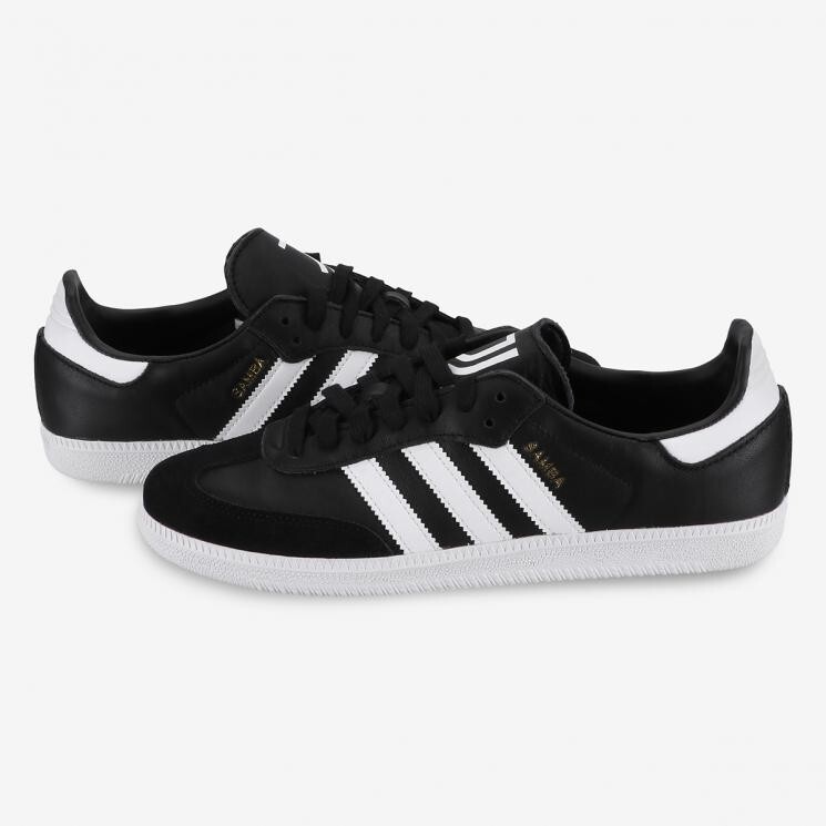 adidas Samba Sneakers Originals Black Retro Trainers White Stripes