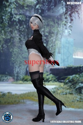 SUPER DUCK SET064B 1/6 Robot 2B Head & Clothes Accessories for 12