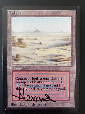 Mtg Beta Badlands | Magic The Gathering | Mint | Signed | Former 9