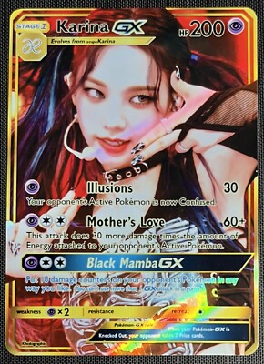 aespa Karina GX Custom Pokemon Card K-pop Poca Photocard v2 | eBay