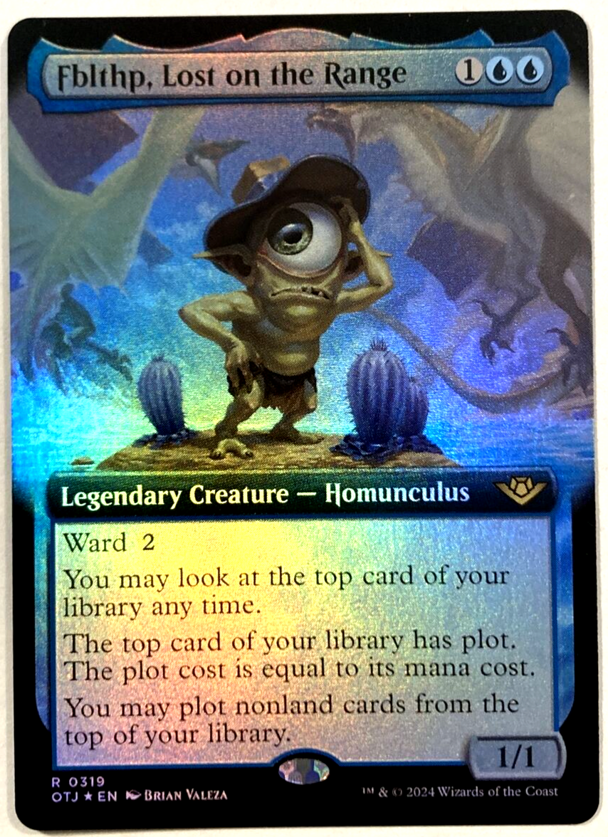 MTG Fblthp, Lost on the Range EXTENDED ART FOIL Outlaws of Thunder