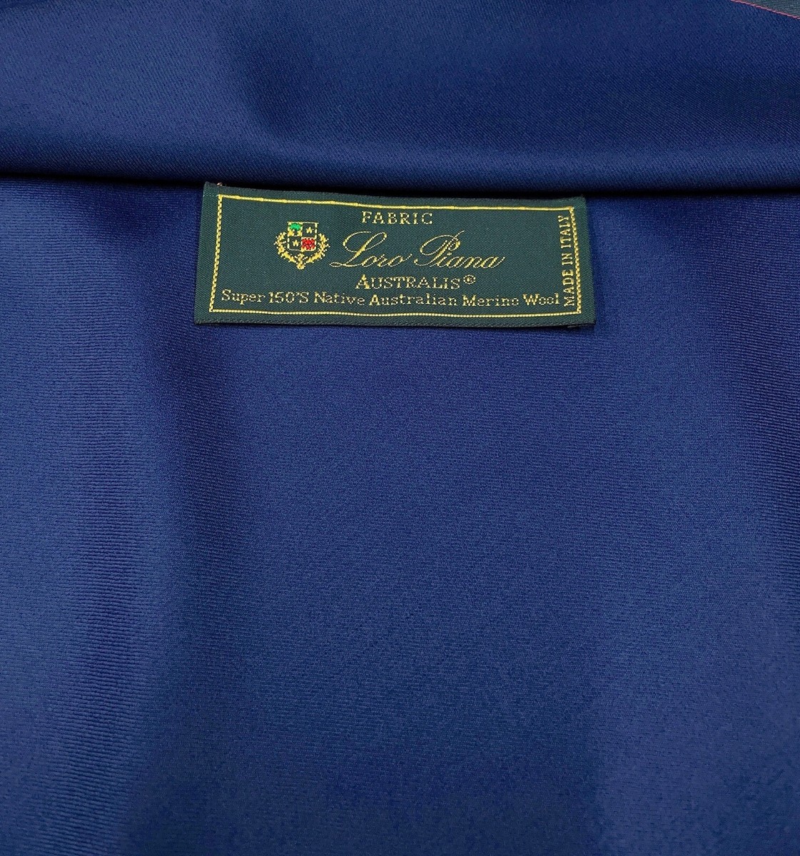 LORO PIANA Suiting Fabric Dark Navy Super 150s Wool 
