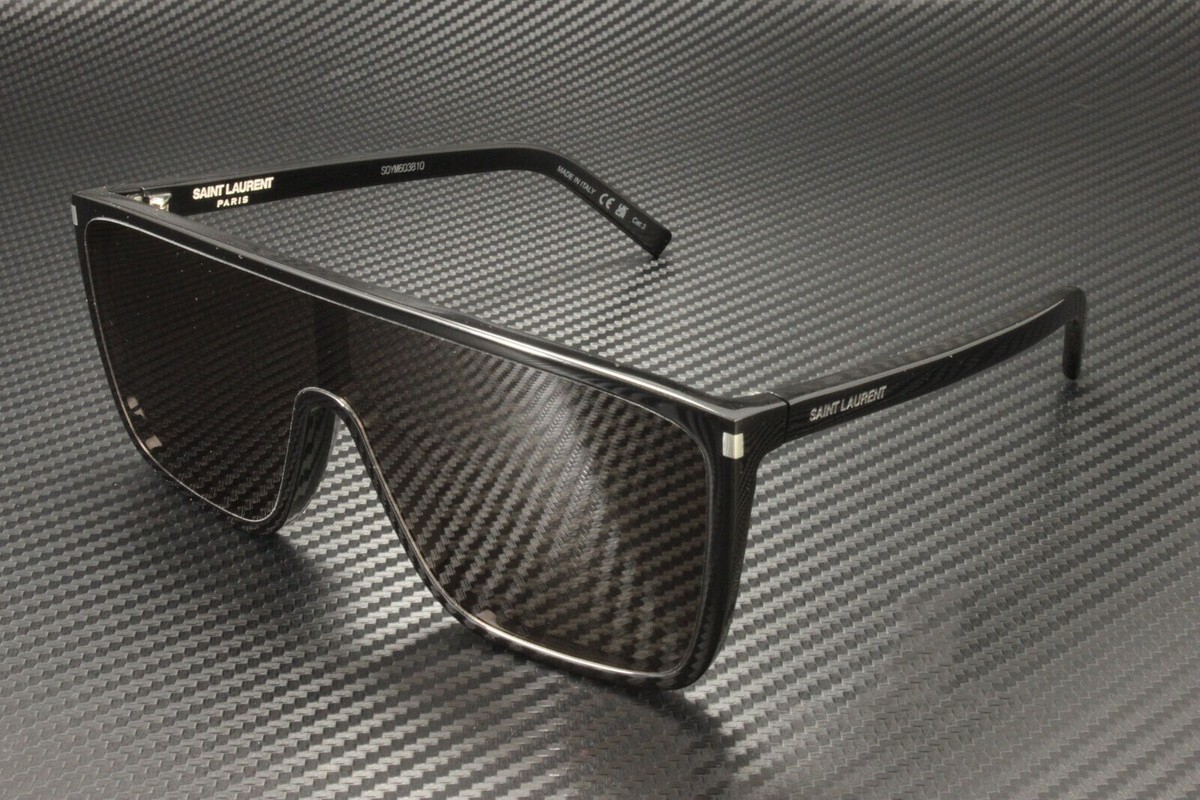 SAINT LAURENT SL 364 Mask Ace 001 Black Rectangle Women's 99 mm