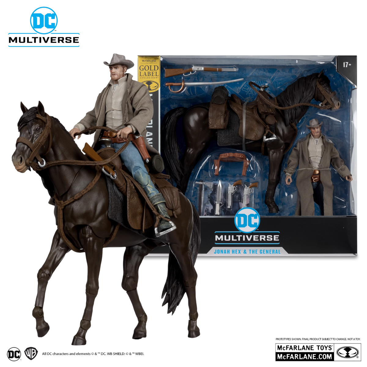 McFarlane Toys Jonah Hex & The General 1/12 Action Figure In Stock