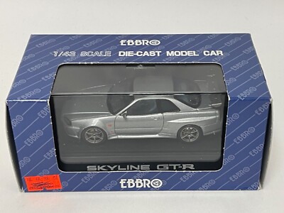 1/43 Ebbro Nissan Skyline GT-R R34 V.SPEC in Dark Silver #58