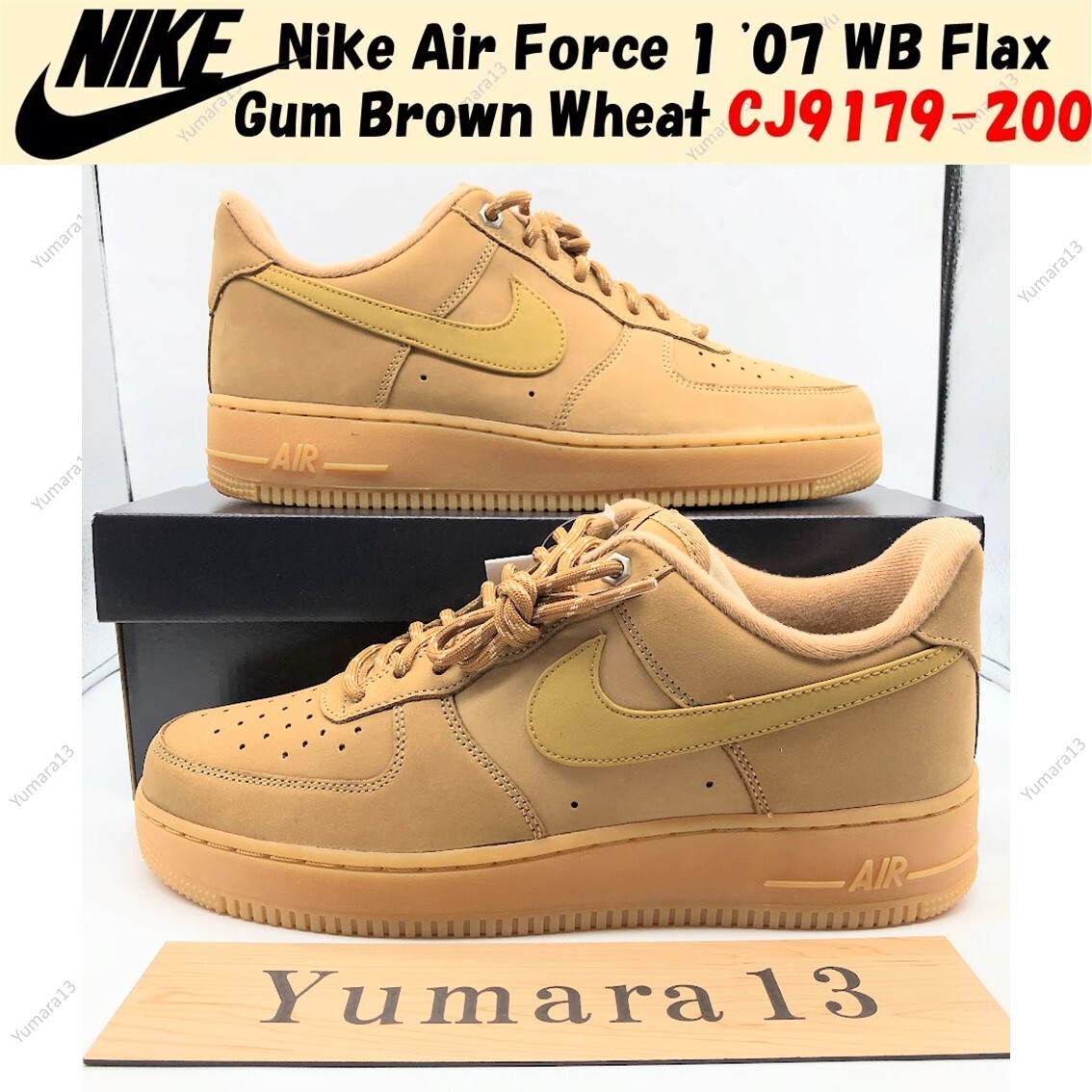 Nike Air Force 1 '07 WB Flax Gum Brown Wheat CJ9179-200 Men's Size