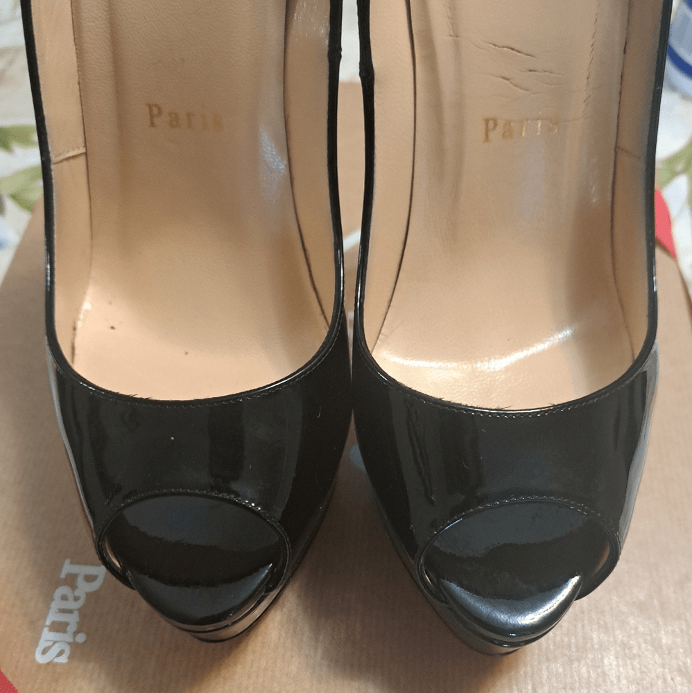 Christian Louboutin Lady Peep 150 Patent Calf | eBay
