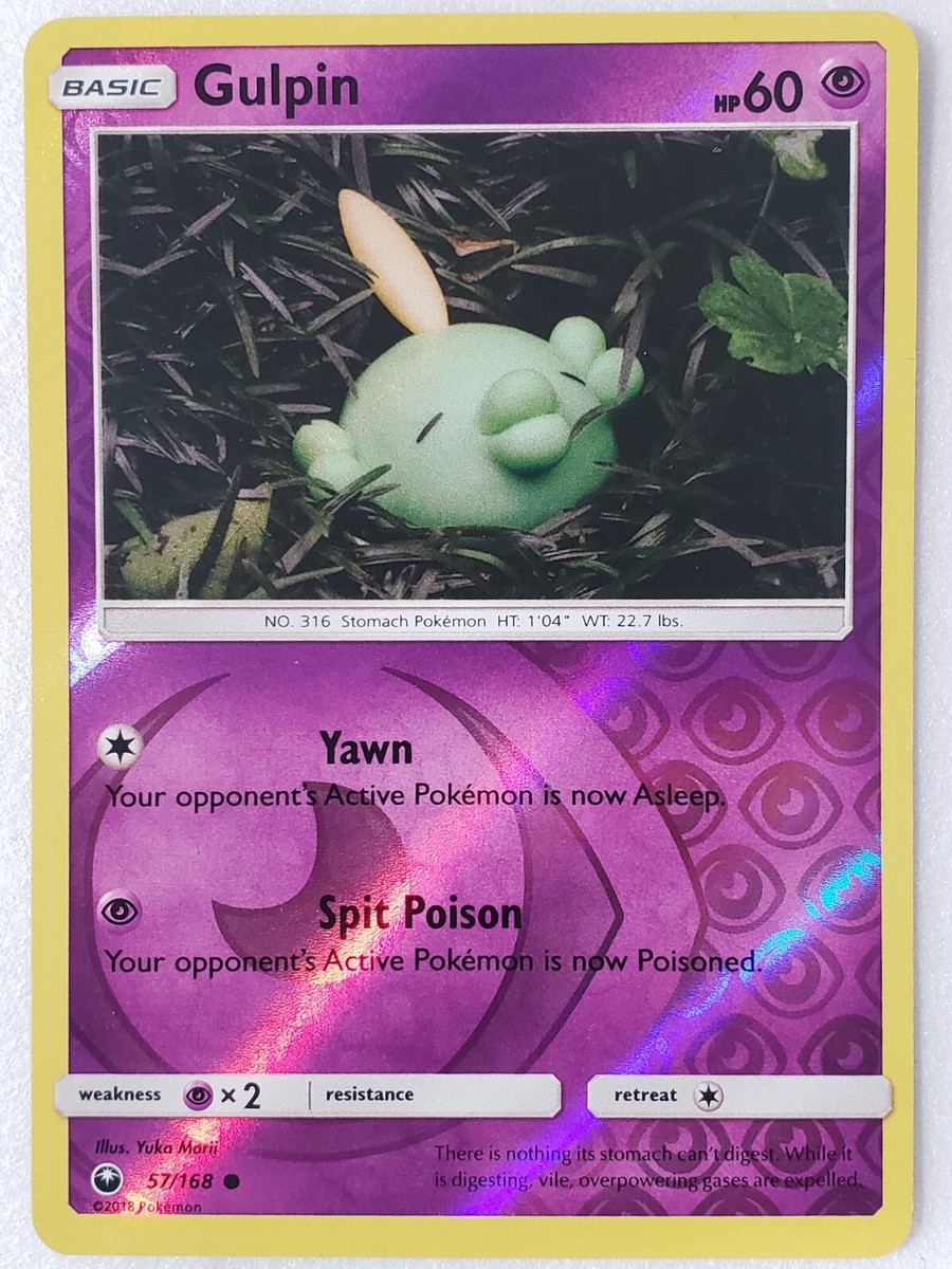 REVERSE HOLO Gulpin 57/168 NM - Yuka Morii Clay Art Celestial