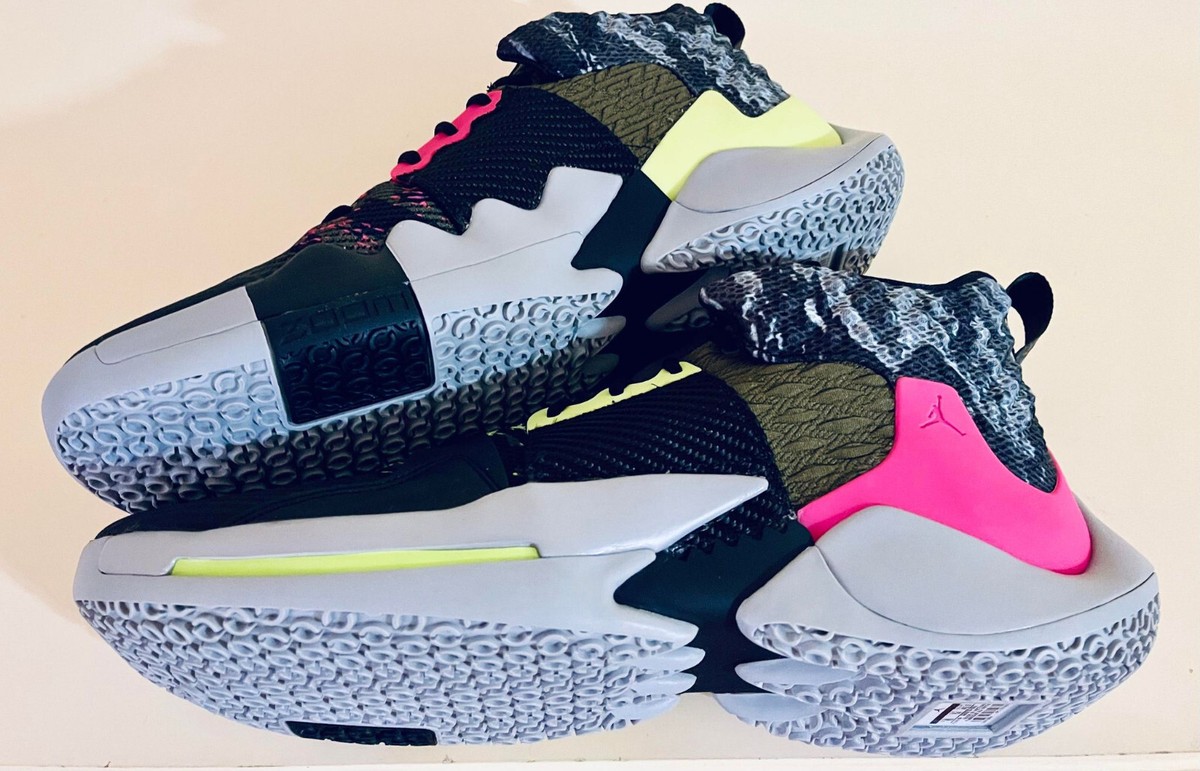 Nike Jordan Why Not ZER0.2 IDC Men's 15 Grey/Pink/Yellow Sneakers