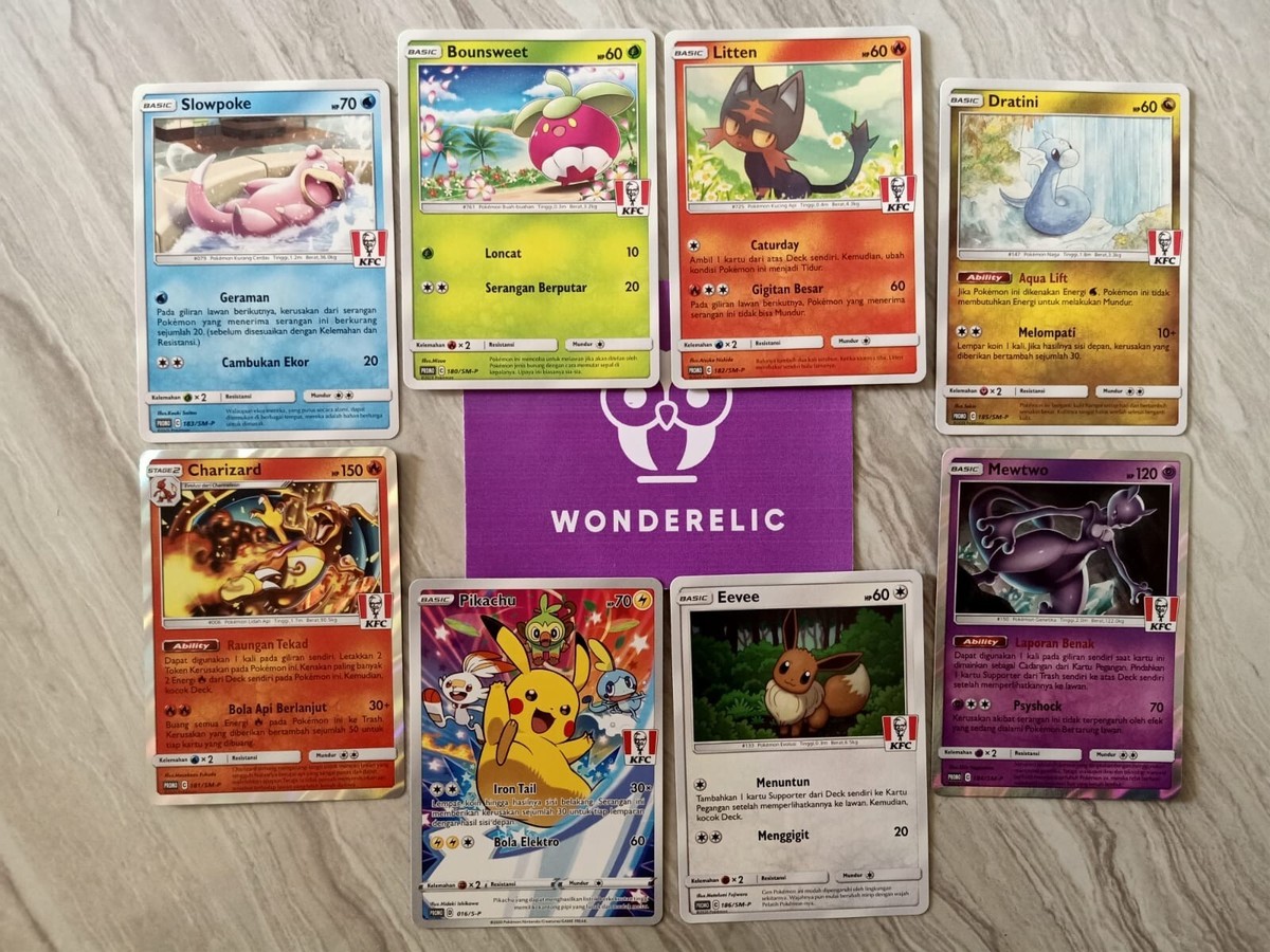 Pokemon KFC Promo Set Charizard Pikachu Indonesia Exclusive NM