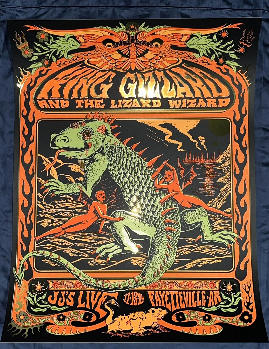 King Gizzard and The Lizard Wizard Foil Poster 11/13 Fayetteville